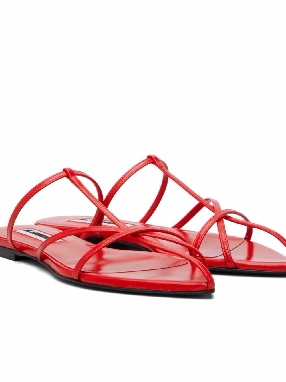 Jil Sander Red Pointed Toe Sandal NEW